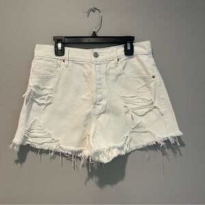 Pacsun White High Rise Denim Shorts